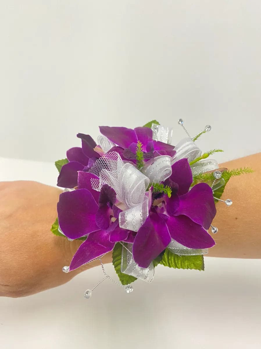 Purple Dendrobium Orchid Corsage